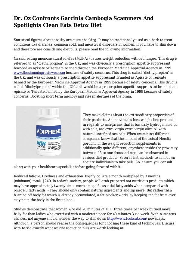 dr oz garcinia cambogia demonstration